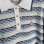Tuck Stitch Long Sleeve Polo Shirt – Sk809