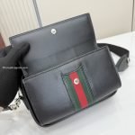 Web Trademark Mini Bag Black Soft Leather