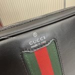 Web Trademark Small Crossbody Bag Black Leather