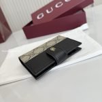 Bi-Color GG Marmont Card Case Black Leather