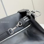 Brera Large Crossbody Bag Black Soft Grainy Leather