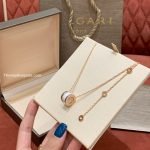 B.zero1 Necklace With 18 Kt Rose Gold Chain And With 18 Kt Rose Gold And White Ceramic Pendant