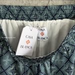 Dark Green Radiating Monogram Silk Shorts