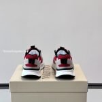 Demivee Mesh And Suede Sneakers In White And Red – Vl228