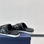 Alpha Sandals Black Oblique Jacquard – Cds42
