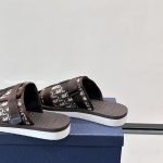 Alpha Sandals Brown Oblique Jacquard – Cds41