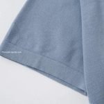 Knitted Patchwork Denim Short-Sleeved Crewneck 1Ak6Xw