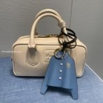 Leather Shirt Keychain In Blue