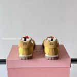 Miumui Tyre Technical Fabric And Suede Sneakers Topaz