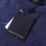 Monogram Short-Sleeved Crewneck In Navy Blue 1Ak721