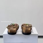 Pebble Beads Fussbett Sandals Brown Nappa Lambskin