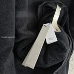 Pentagram Beach Towel In Black Cotton