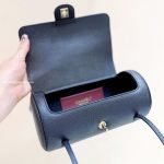 Preppy Coco Small Bowling Bag Black Shiny Caviar Leather