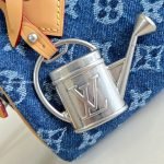 Speedy 18 Bandouliere Bag Blue Monogram Denim Flowers M27557