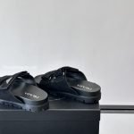 Suede Band Sandals In Navy Blue – Pds45