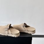 Suede Mules In Beige – Pds42