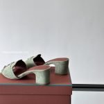 Summer Charms Sandals Khaki Green Suede Goatskin