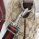 Tag Medium Crossbody Bag Sand And Brown GG Canvas