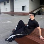 Technical Trousers In Black And White