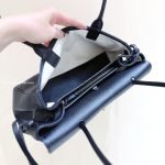 Urban Essentials Small Shopping Bag Black Grained Calfskin Leather