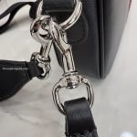Web Trademark Small Crossbody Bag Black Leather