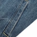 Zipped Jacket Blue Cotton Twill