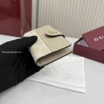 Bi-Color GG Marmont Card Case Beige And Brown Leather
