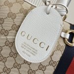 Borsetto Large Boston Bag Sand And Brown GG Canvas