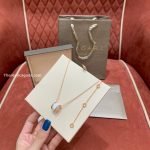 B.zero1 Necklace With 18 Kt Rose Gold Chain And With 18 Kt Rose Gold And White Ceramic Pendant