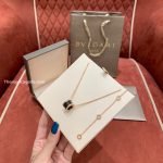 B.zero1 Pendant Necklace In 18 Kt Rose Gold With Matte Black Ceramic