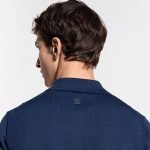 Cotton-Silk Pointelle Polo Shirt In Blue 1Ajio0