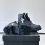 Cross Patch Boots In Black With Cross White