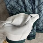 Dark Green Radiating Monogram Silk Shorts