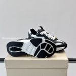 Demivee Mesh And Suede Sneakers In White And Black – Vl229