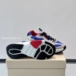 Demivee Mesh And Suede Sneakers In White And Blue – Vl226