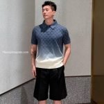 GG Gradient Polo Shirt In Blue