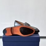 Granville Loafers Black Smooth Calfskin With Beige And Black Oblique Jacquard – Cd500