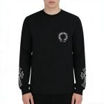Horseshoe Floral Sweater In Black – Sk782