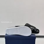 Alpha Sandals Black Oblique Jacquard – Cds42