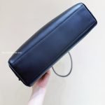 Large Bowling Bag Black Grained Calfskin Leather