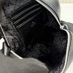 Mini Bag With Web Black Soft Leather