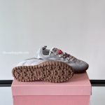 Miumiu Tyre Technical Fabric And Suede Sneakers In Grey