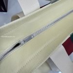 Positano Medium Tote Bag Ivory Washed-Effect Canvas