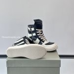 Rick Owens Geobasket High-Top Sneakers In Black And White – Ro42