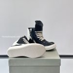 Rick Owens Geobasket High-Top Sneakers In White And Black – Ro41