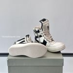 Rick Owens X Chrome Hearts Geobaskets High Sneakers In White – Ro38