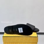 Roma Logo Embossed Slides Black Leather – Fd185
