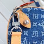 Speedy 30 Bandouliere Bag Blue Monogram Flowers Denim M27556