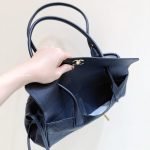 Urban Essentials Small Shopping Bag Black Grained Calfskin Leather