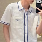 Waffle Signature Short-Sleeved Shirt In White 1Ak6Ww – Sh532